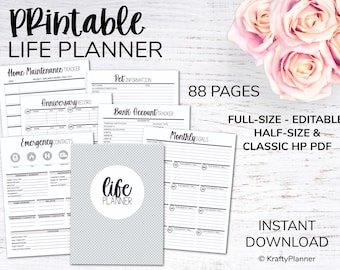 Household Binder and Life Planner | A collection of editable printables to help you cultivate an organized home and life
