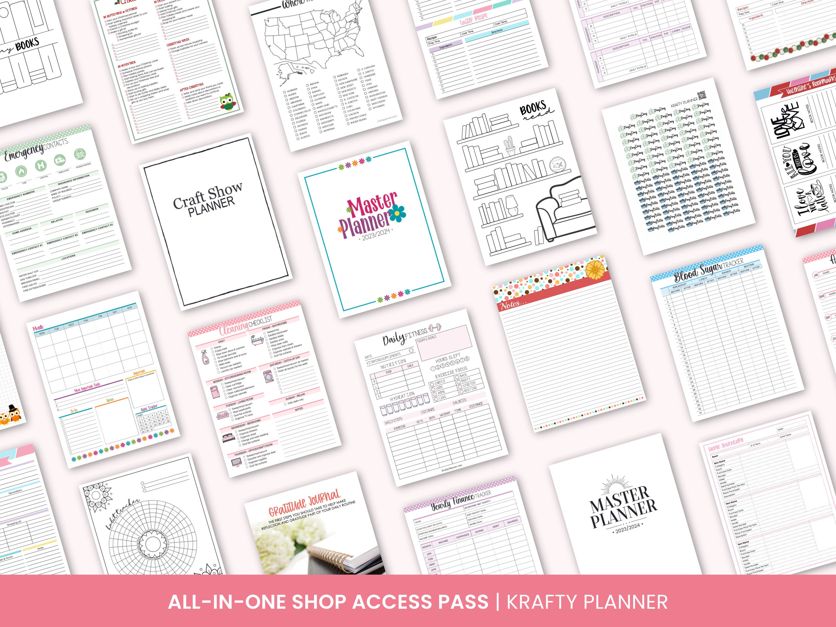 Planner Pass Krafty Planner Printable Vault | All-in-one Access Pass Lifetime Shop ...