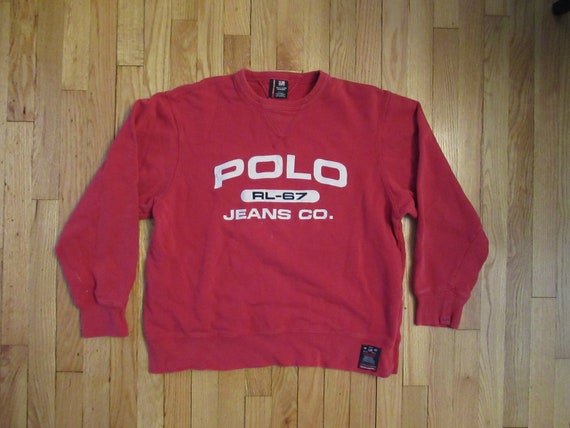 red polo crewneck