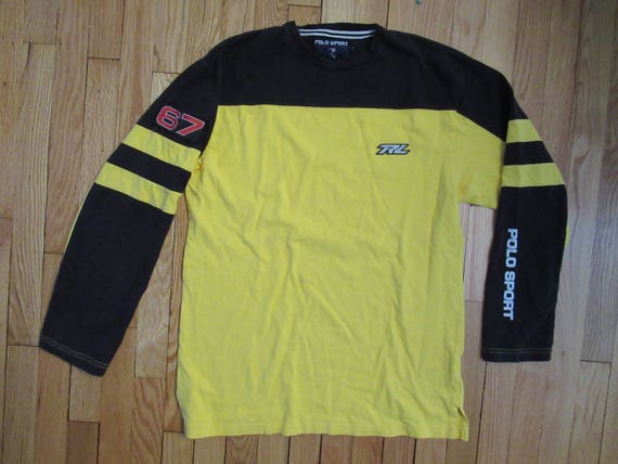 black and yellow polo ralph lauren shirt