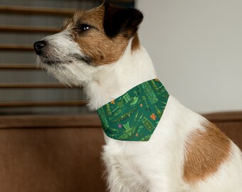 Pet Bandana Collar: Jungle River