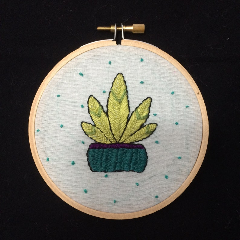 Embroidery Plant in 4in. Hoop Cactus, Cacti, Succulent, Embroidery Etsy
