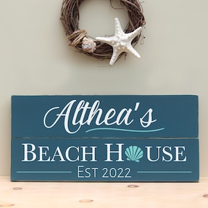 Personalized Family Beach House Sign: Coastal Decor