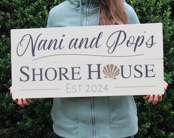 Personalized | Family Shore House Sign | Choose Your Colors
