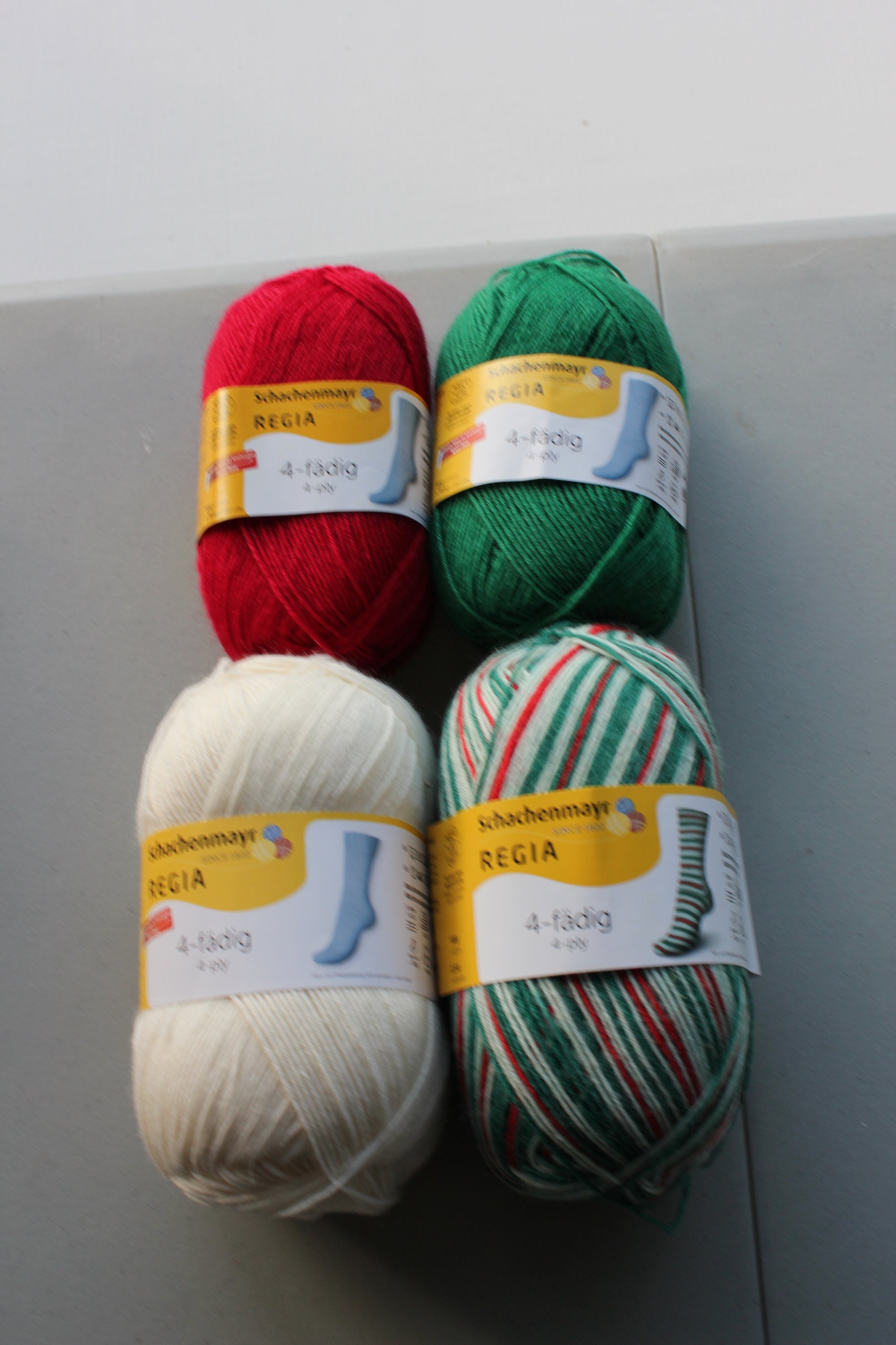 Eld24 Regia Christmas sock yarn 300gr Uni 1992 natural Candy Etsy