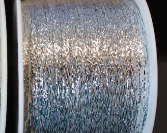 Christmas Wooly Hugs and Madeira glitter strand, gold and silver