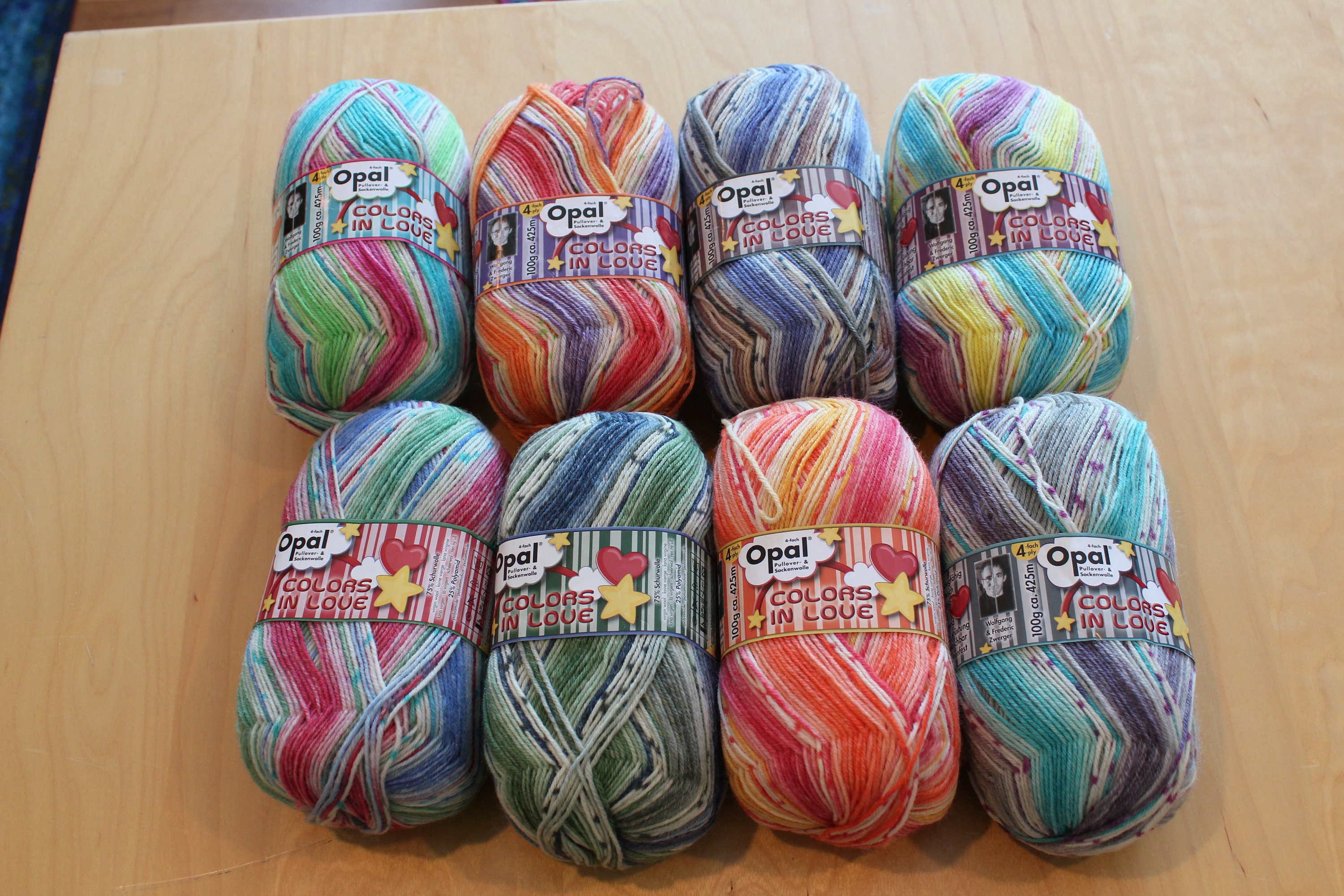 BaFS3: rare full set Opal Sock Yarn Colors in Love hard to | Etsy