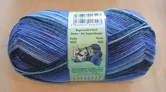 465 yards with free sock knitting pattern shade nr 9770 Opal Sockyarn 4ply Save the Rainforest 15 100 g per ball 425 meter