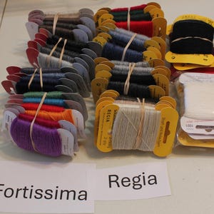 2 ply, 75% wool 25 nylon, half weight Regia Fortissima Sock yarn reinforcement for your heels + toes 5 grams Stopf und Beilaufgarn