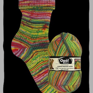 HERE NOW sets and singles Opal Sock Yarn Hundertwasser series 4 75% wool 25 nylon 100 grams 462 yards superwash fingering 4056 692 rain falls