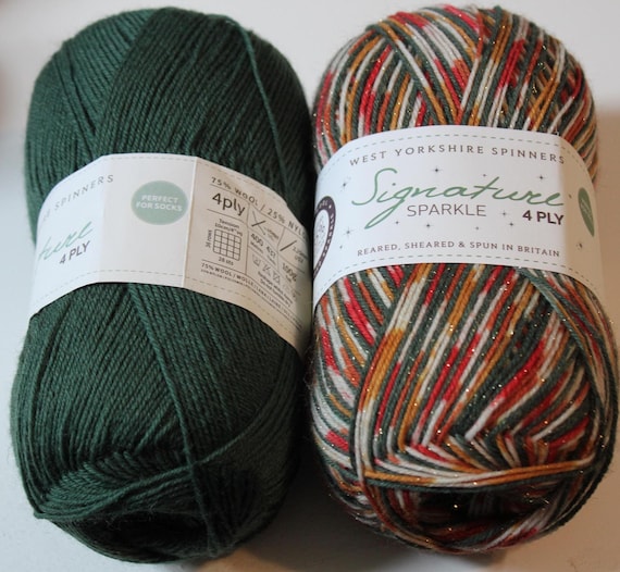 sock yarn West Yorkshire Spinners Signature WYS Yuletide Christmas Sparkle glitter