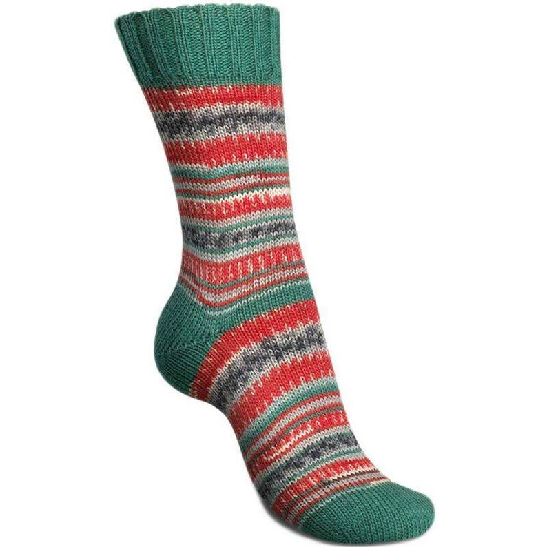 SD3 Christmas colors Regia Sock Yarn Pairfect Garden 9136 / Etsy