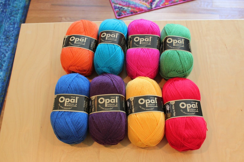 Opal Sock Yarn Uni Solids Set of 8 Colors All Bright - Etsy