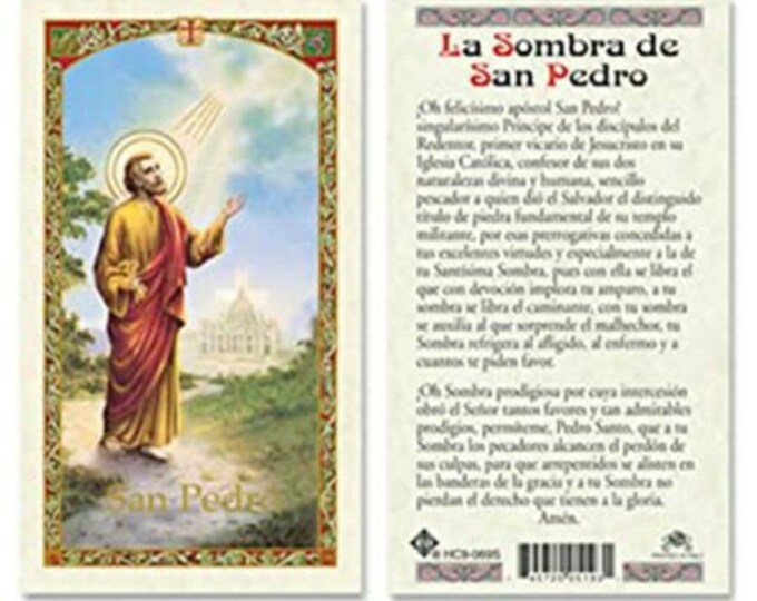 Prayer Card Prayer to Saint Peter Sombra De San Pedro Laminated HC-S - Etsy