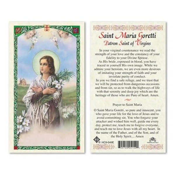 Prayer Card Saint Maria Goretti Patron Saint Of Virgins Laminated HC-E