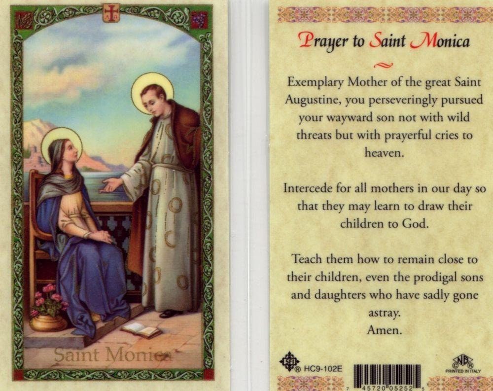 Prayer Card Prayer to Saint Monica Laminated HCE Etsy