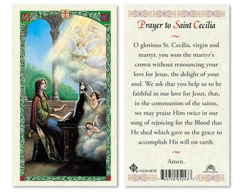 Prayer Card Prayer To Saint Cecilia Laminated HC-E
