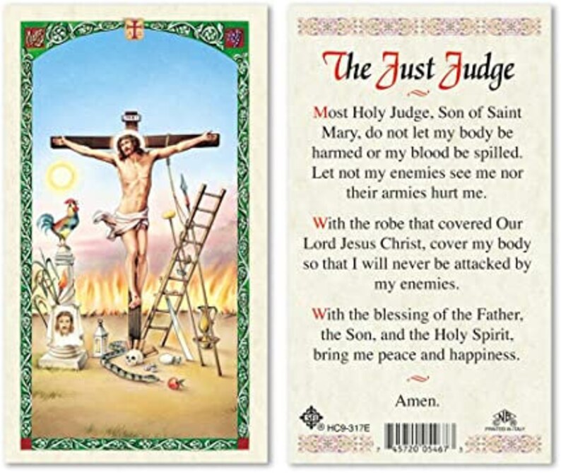 Prayer Card the Just Judge Laminated HC-E - Etsy