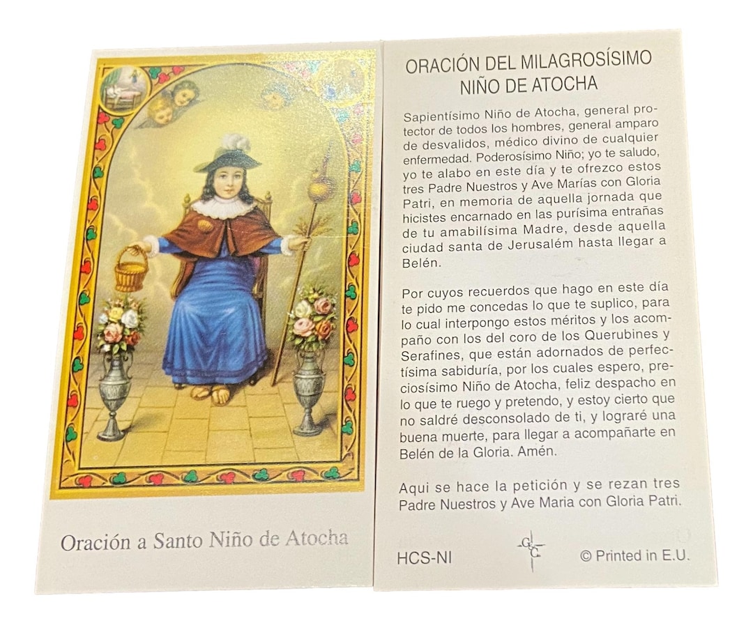 Prayer Card Oracion A Santo Nino De Atocha Oracion Del Milagrosisimo prayer-card-oracion-a-santo-nino-de-atocha-oracion-del-milagrosisimo