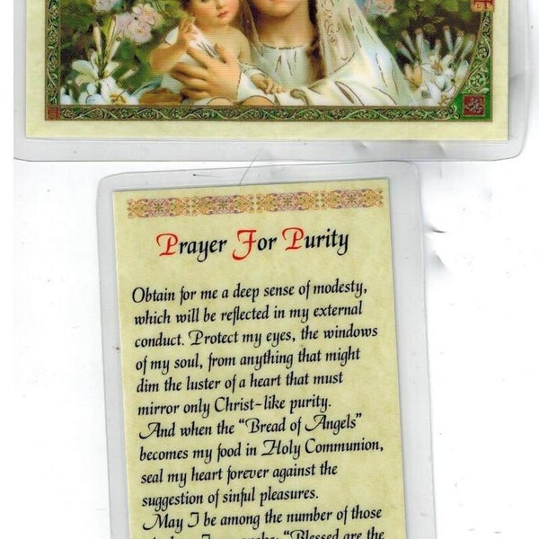 Prayer Card Prayer For Purity Laminated HC-E