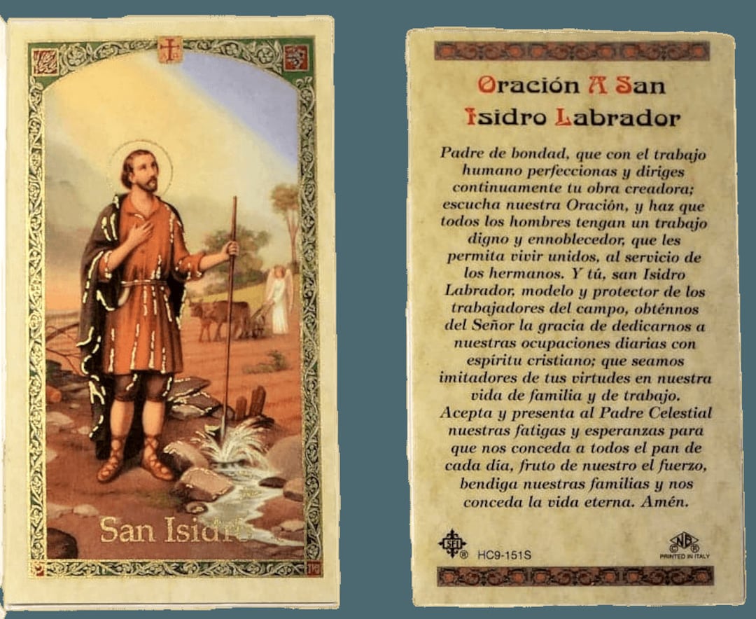 Oración A San Isidro Labrador Para Los Agricultores www.etsy.com