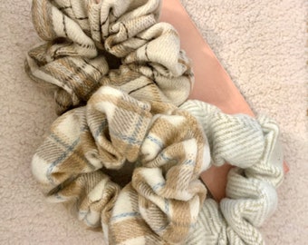 Handmade Wool Hair Scrunchies