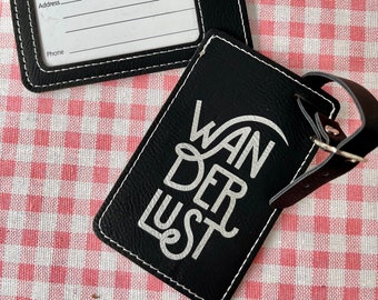 Travel Luggage Tags Vegan Leather Cork Best Friend/Groomsmen Gifts Wedding Travel Gift for Her or Him