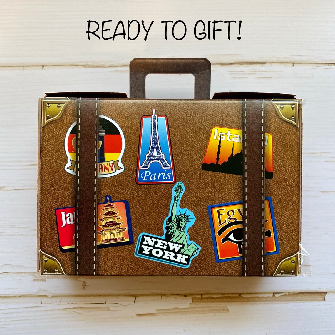 GIFTING SET of 4 Travel Themed Engraved Metal Boxes with Etsy