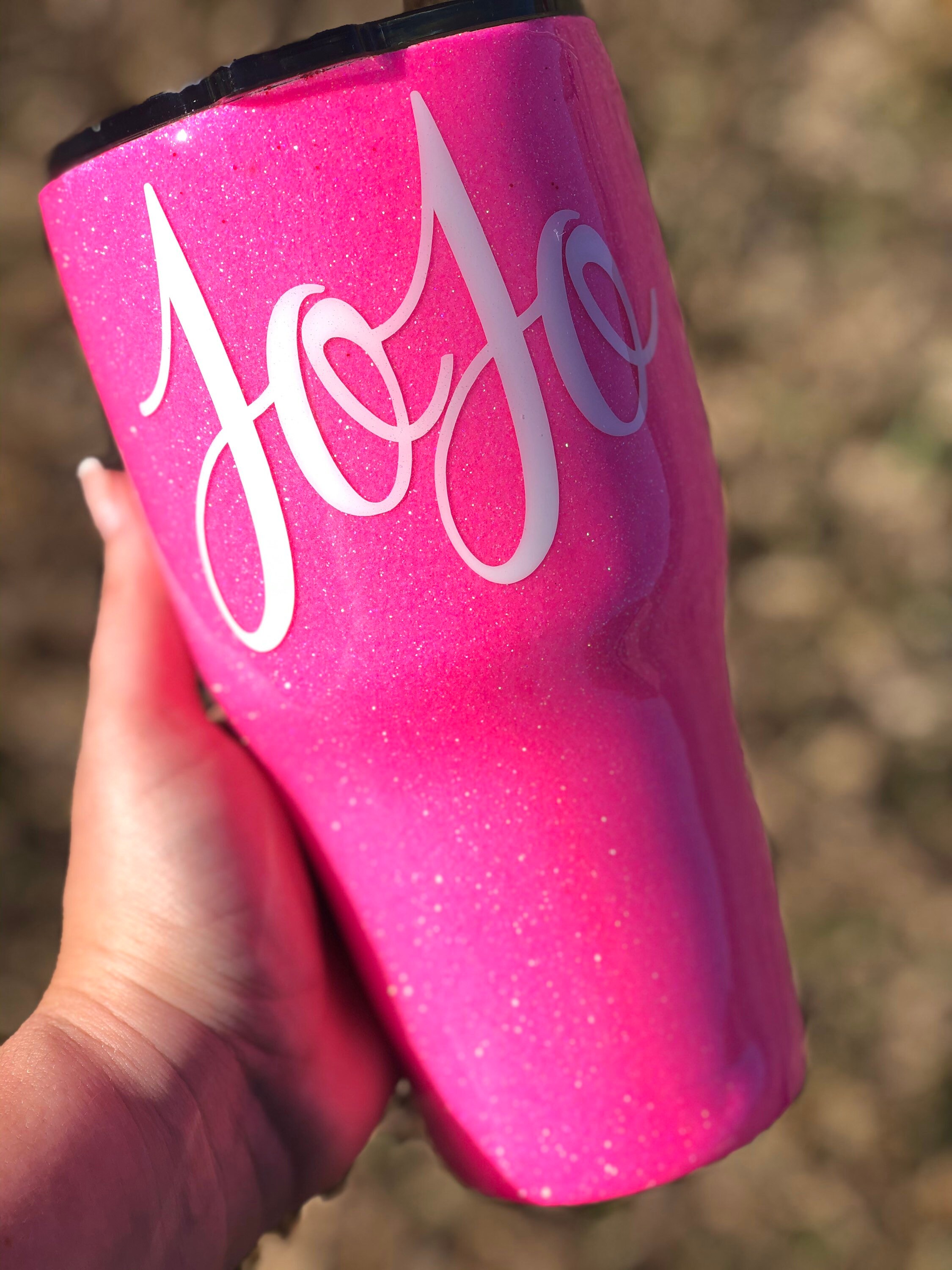 Skin Decal Wrap for Yeti Tumbler Rambler 30 oz Ripped Colors Hot Pink Neon  Green (Tumbler NOT Included)
