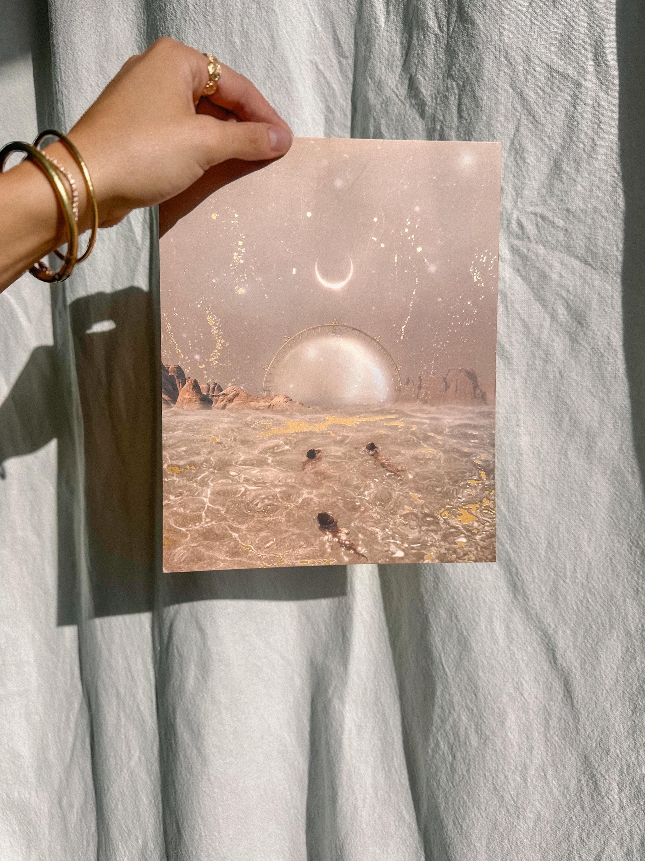 Impresión en lámina dorada del Portal Lunar Venusino Arte Sacro