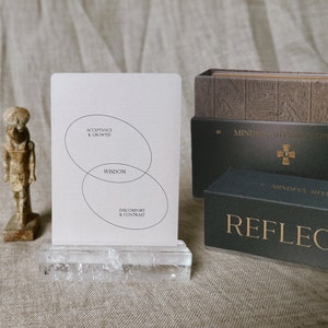 Reflection Mindful Ritual Cards + Crystal Card Holder Bundle