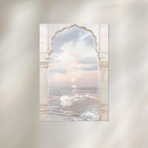 Tranquility Print: Ocean Archway, Coastal Sunset Art