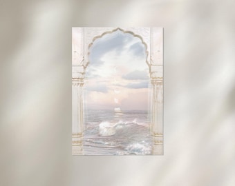 Tranquility Print: Ocean Archway, Coastal Sunset Art