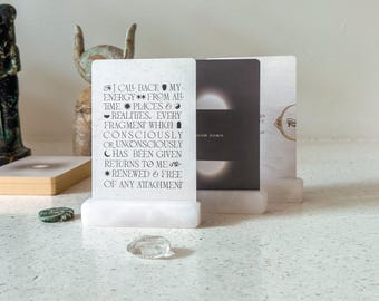 Crystal Card Holder: Tarot, Oracle, Photo Display - Altar Decor