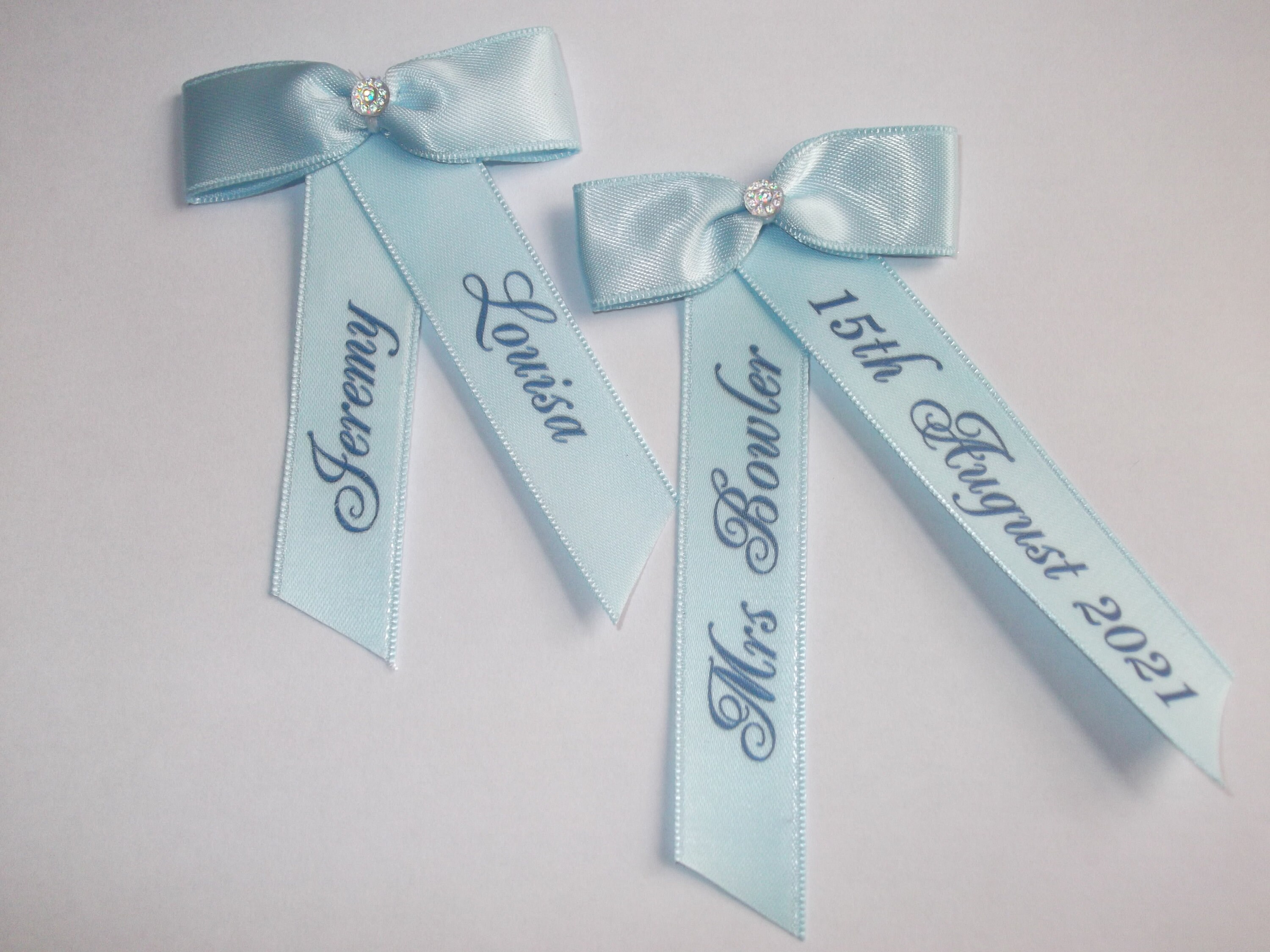 Simple Tail For Ribbon Personalised Ribbon Tails For Blue Wedding Bridal Garter | Etsy