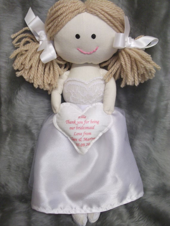 personalised flower girl doll