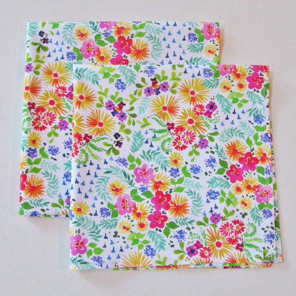 Springtime Flowers Cloth Napkins (Set of 2)