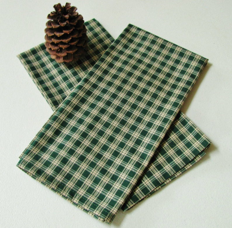 Green Plaid Placemats Sold Individually image 4