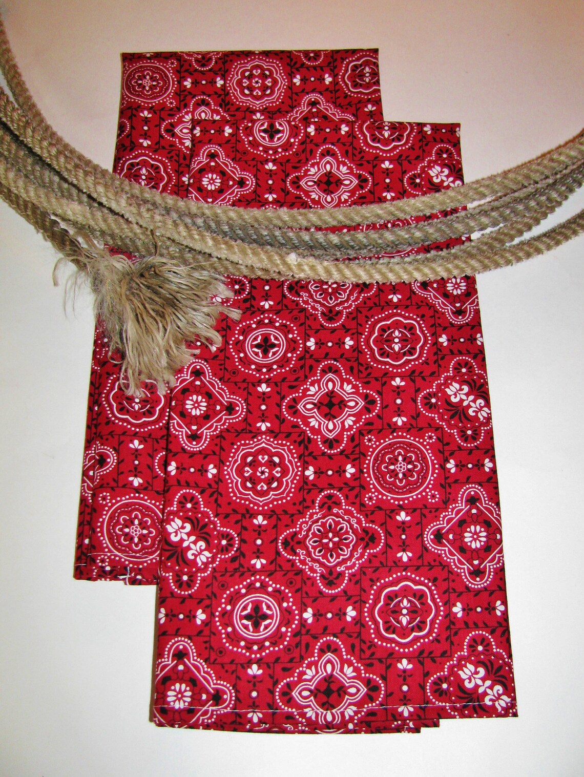 Red Bandana Cloth Napkins Set of 2 Etsy