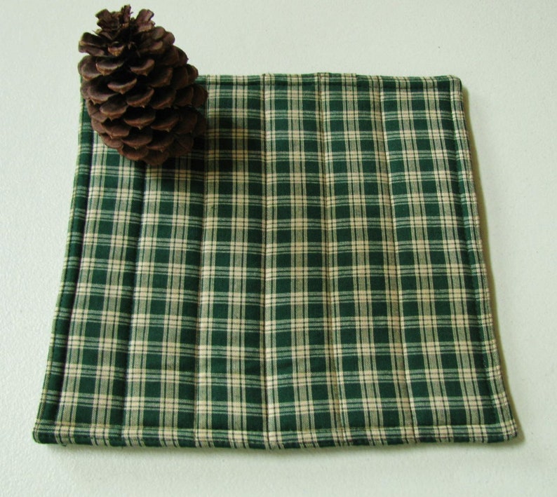 Green Plaid Placemats Sold Individually image 7