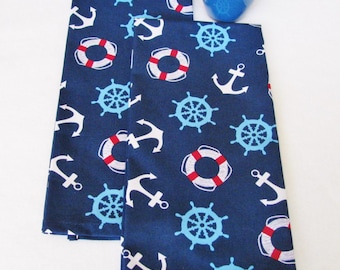 Navy Blue Nautical Tea Towels (Set of 2)