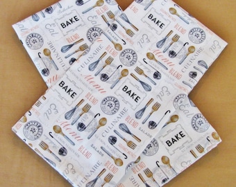 Gourmet Kitchen Tea Towels (Set of 2)