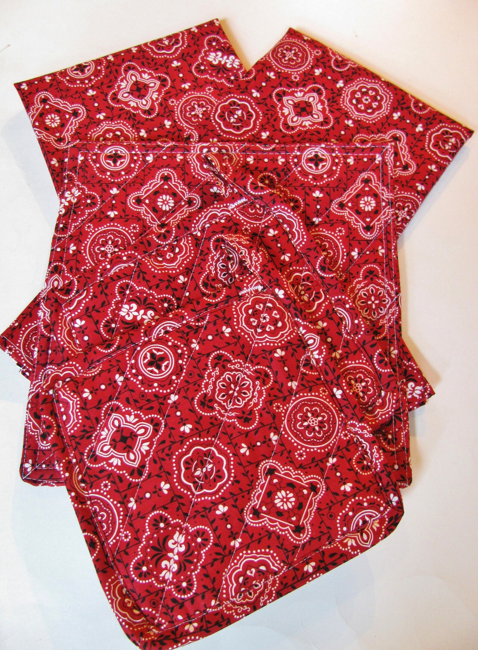 Red Bandana Table Runner various Sizes Etsy