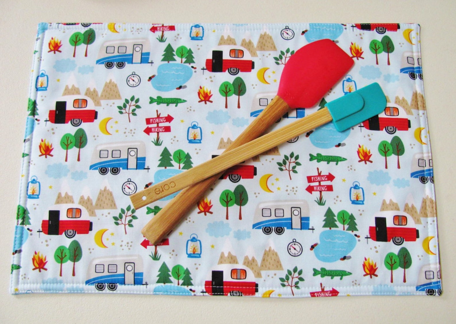 Let's Go Camping Placemats Sold Individually Etsy
