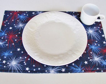 Fireworks & Stars Patriotic Placemats (Sold Individually)