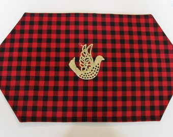 Red and Black Check Table Runner (Various Sizes)