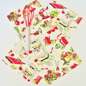 Fifties Retro Kitchen Tea Towels Set of 2 image 3