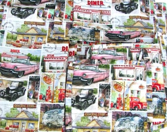 Classic Cars Americana Kitchen Linens