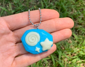 Blue Fossil Keychain