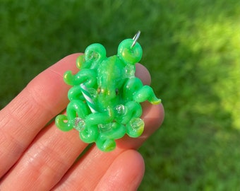 Lime Soda Octopus Pendant